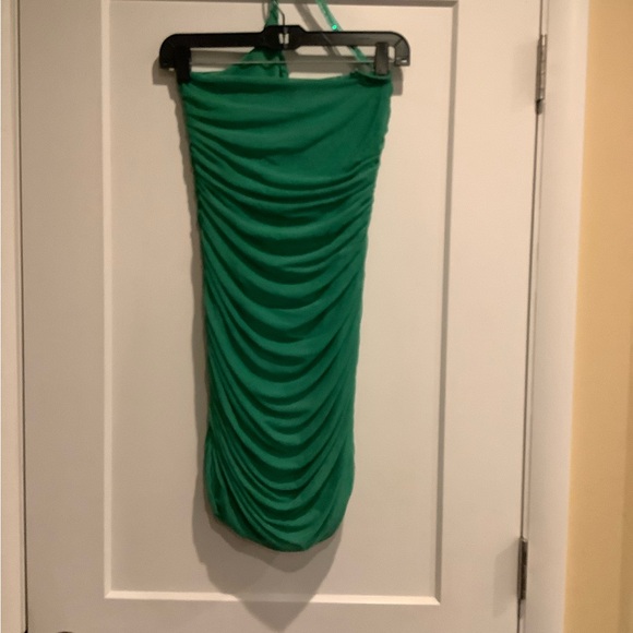 Lucy in the Sky One Shoulder Green Dress - Picture 2 of 7